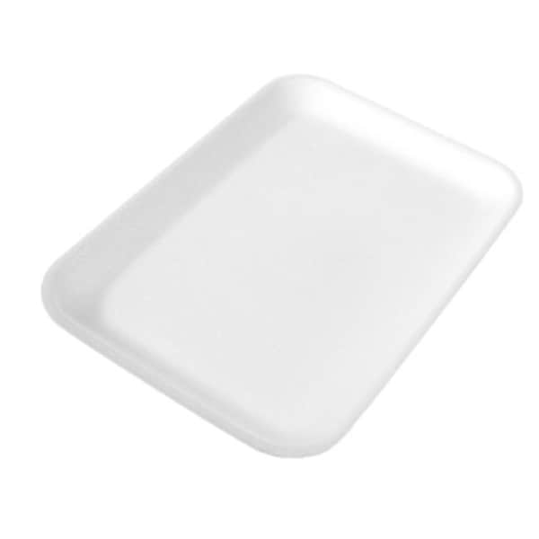 Dyne-A-Pak 201002SW00 2S White Foam Meat Tray - Case of 500 201002SW00 - main